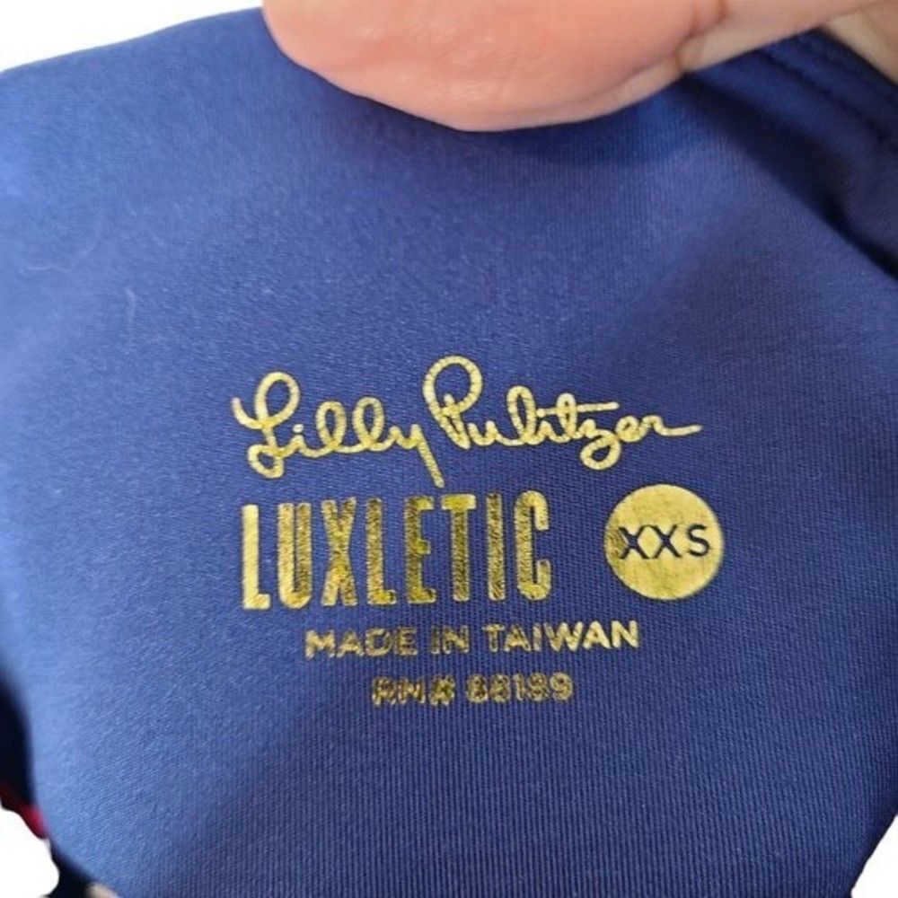 LILLY PULITZER Pants Womens XXS Blue Pink 24" Weekender High-Rise Midi Leggings - Picture 7 of 11